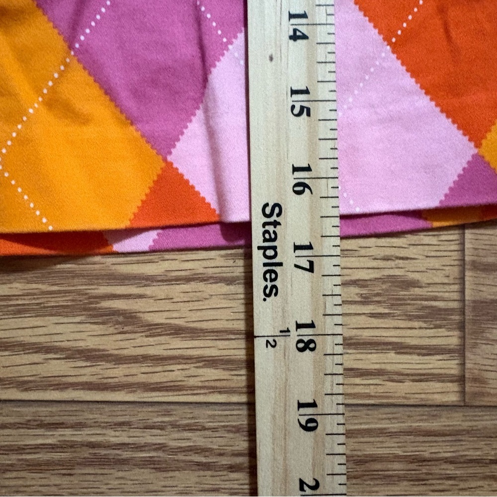 Loudmouth Ladies Golf Pink Orange Argyle Diamond Skirt 6 - Picture 7 of 7